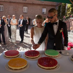 Cheescake til bryllupsreception på Holckenhavn Slot